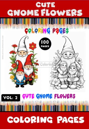 Discover Endless Inspiration with Cute Gnome Flowers Coloring Book Vol 2!
