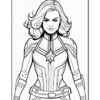 Explore the Marvel Universe with Free Captain Marvel Coloring Pages!