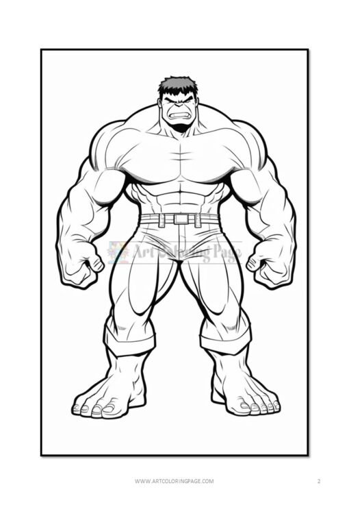 Unleash the Power: Hulk Coloring Sheets Vol1-100 Pages of Instant Adventure