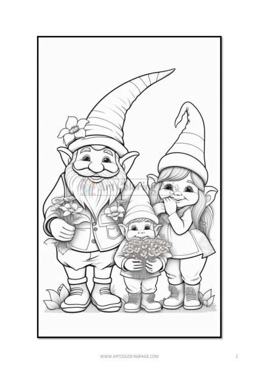 Discover Endless Inspiration with Cute Gnome Flowers Coloring Vol 4!