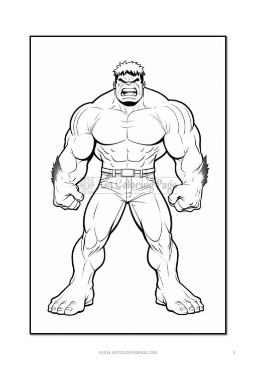 Unleash the Power: Hulk Coloring Sheets Vol1-100 Pages of Instant Adventure