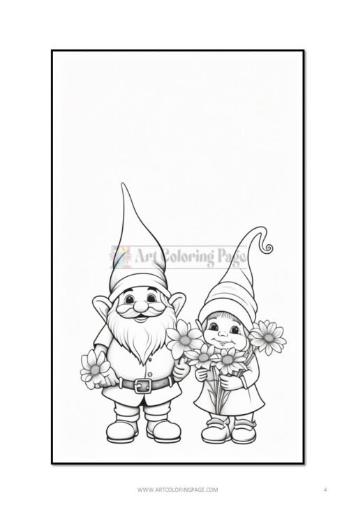 Discover Endless Inspiration with Cute Gnome Flowers Coloring Book Vol 2!