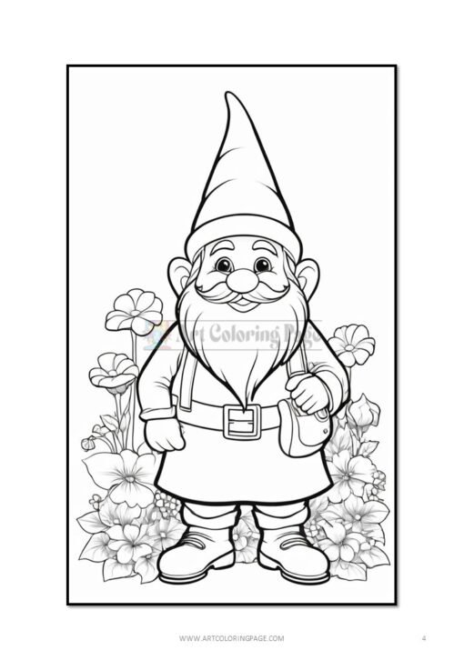 Discover Endless Inspiration with Cute Gnome Flowers Coloring Vol 4!