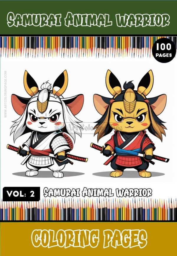 Enter a World of Adorable Warriors with Cute Samurai Coloring Pages Vol. 2!