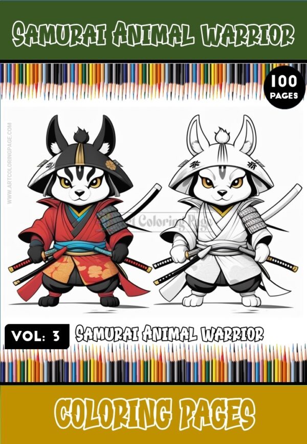 Discover the world of samurai with samurai colouring pages Vol. 3!