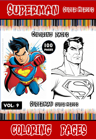 Unleash Your Inner Superhero with Superman Coloring Pages Vol 9: 100 Pages - Image 2