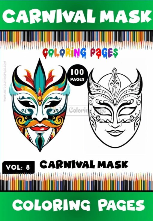 Carnival Mask Coloring Sheets