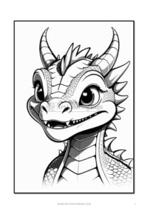 Unleash Your Creativity with Adorable Dragons Coloring Sheets Vol 1