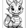 Unleash Your Creativity with Adorable Dragons Coloring Sheets Vol 1