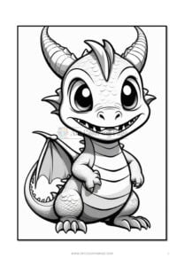 Unleash Your Creativity with Adorable Dragons Coloring Sheets Vol 1