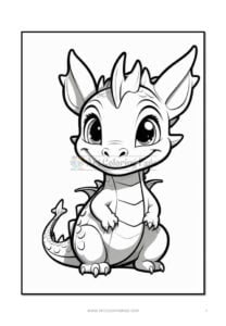 Unleash Your Creativity with Adorable Dragons Coloring Sheets Vol 1