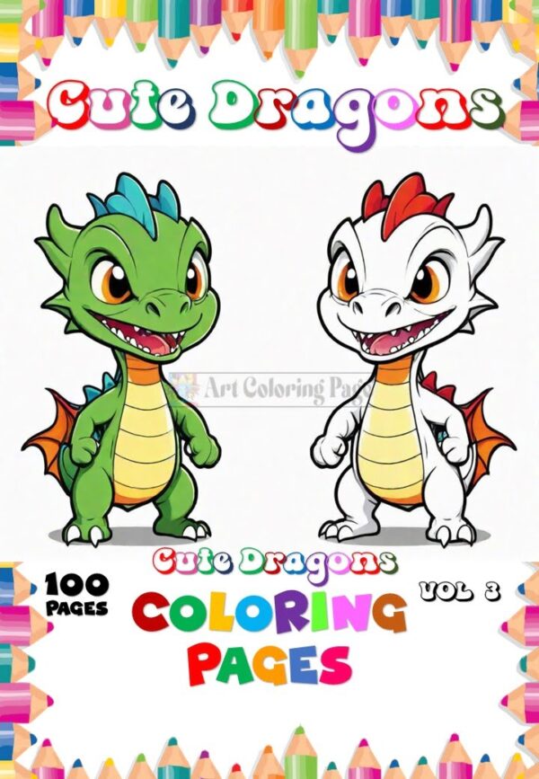 Dive into a World of Magic with Dragon Coloring Pages Vol 3
