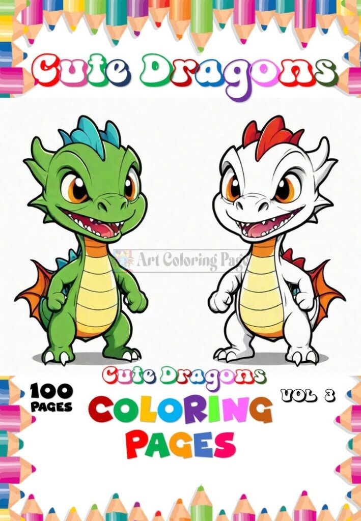 Dive into a World of Magic with Dragon Coloring Pages Vol 3