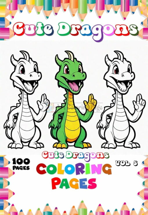 Dive into Adventure with Dragon Coloring Sheets Vol 5!