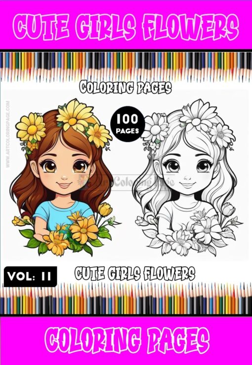 Anime Magic: Anime Girl Coloring Page Vol 11