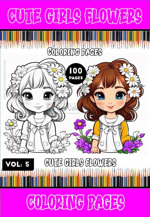 Sparkle and Shine: Cute Coloring Pages for Girls Vol 5