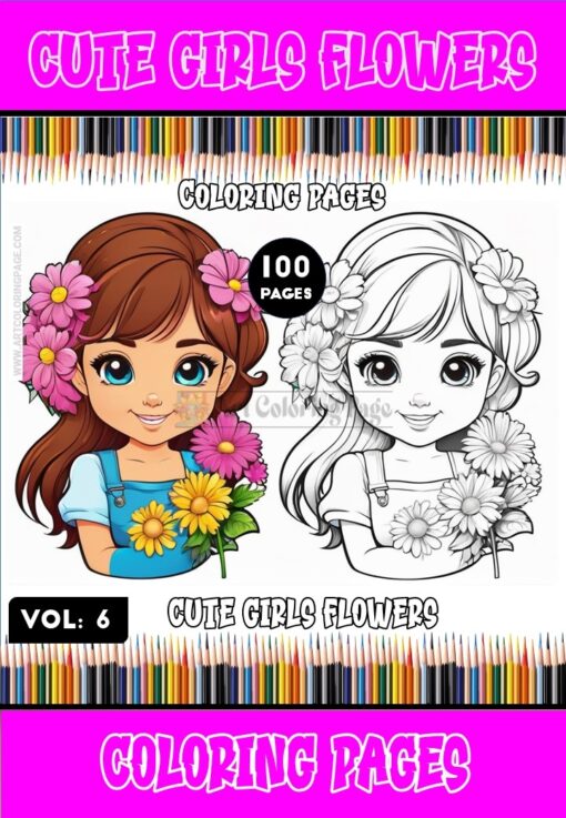 Wonderland Wonders: Girls Coloring Pages Vol 6