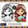 Enchanted Escapades: Coloring Pages for Girls Vol 9