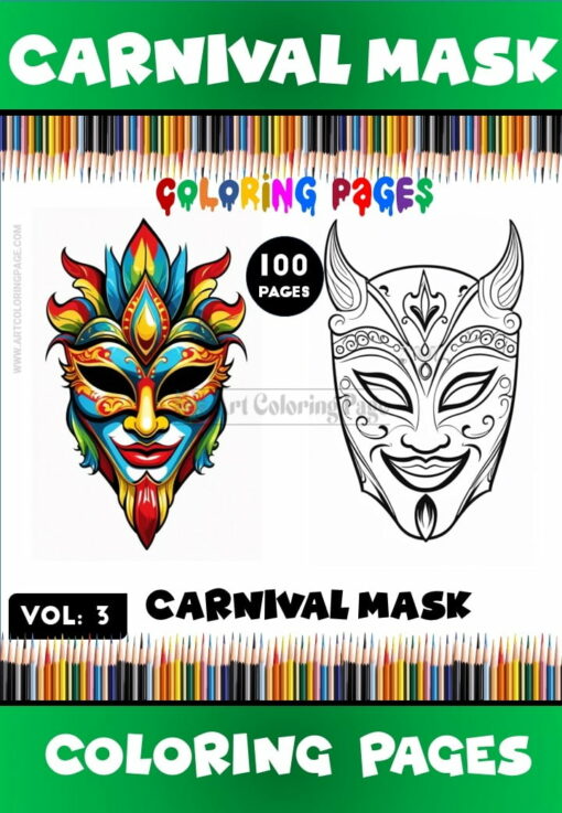 Carnival Mask Coloring Book
