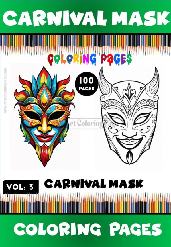 Carnival Mask Coloring Book