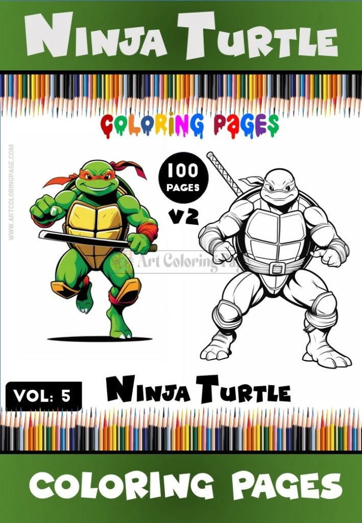A colorful adventure with Turtles Themed Coloring Activities Vol. 5