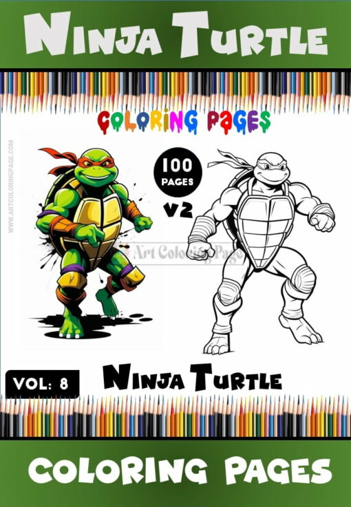 Embark on a Coloring Quest with Ninja Turtles Coloring Book Vol 8