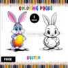 Free Easter Bunny coloring pages