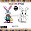 Easter Rabbit Coloring Pages Vol 4