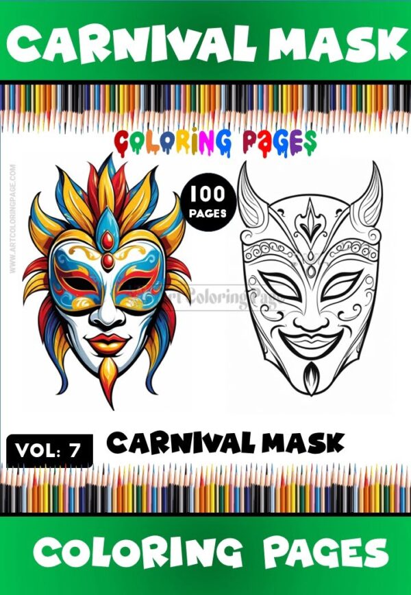 Carnival Mask Coloring Images