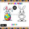 Spring into Color with Easter Rabbit Coloring Sheets Vol 3!