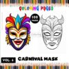 Step into a World of Festive Creativity Carnival Mask Coloring Vol 6