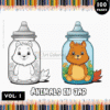 Unleash Your Inner Artist with "Animals in Jar Coloring Pages Vol:1"