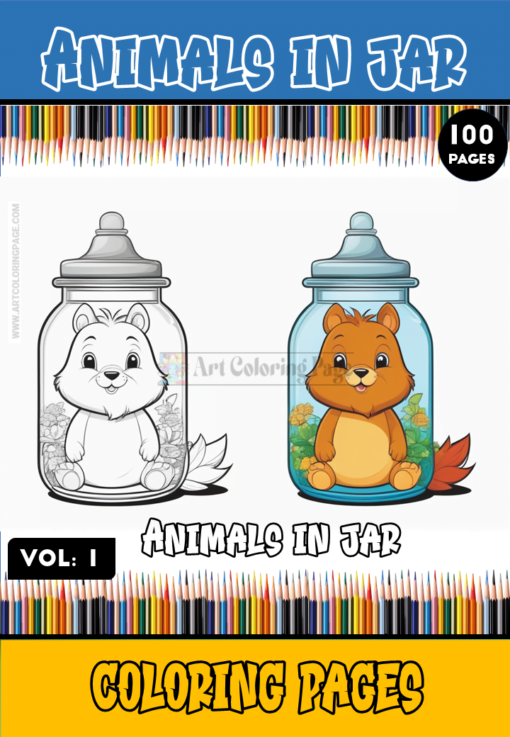 Unleash Your Inner Artist with "Animals in Jar Coloring Pages Vol:1"