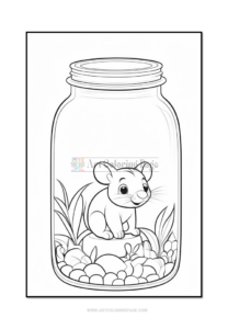 Unleash Your Inner Artist with "Animals in Jar Coloring Pages Vol:1"
