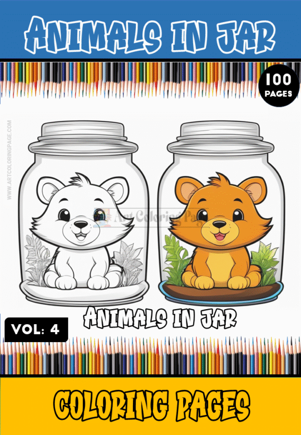 Immerse Yourself in Creativity with "Animal in Jar Coloring Book Vol:4"
