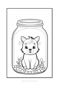 Embark on a Journey of Discovery with "Animal in Jar Coloring Pictures Vol:5"