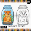 Journey Into Creativity with "Printable Pages Animal in Jar Vol:7"