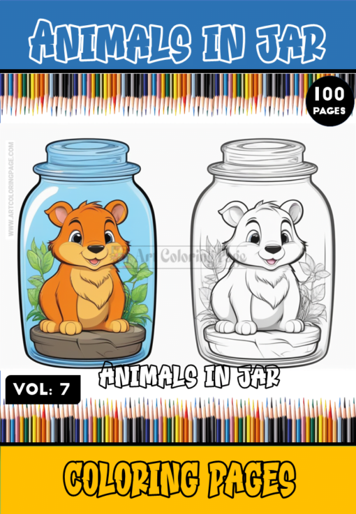 Journey Into Creativity with "Printable Pages Animal in Jar Vol:7"