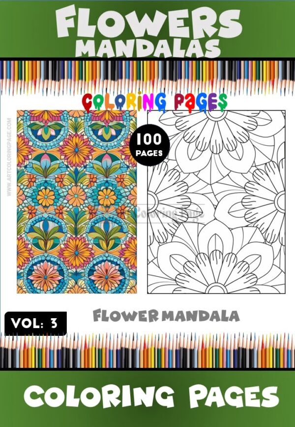 Discover Serenity with Mandala Flower Coloring VOL 3