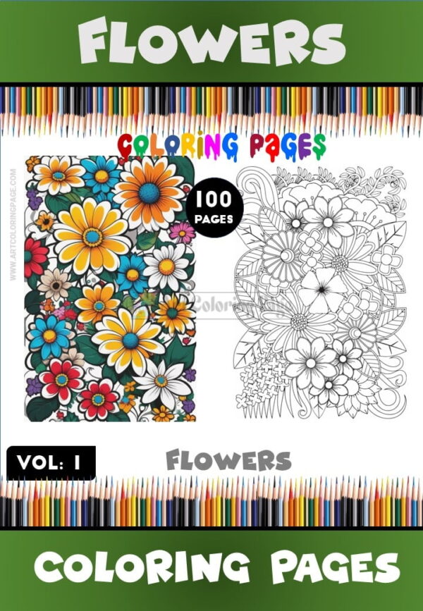 Unleash Your Creativity with Flower Coloring Pages for Adults Vol. 1