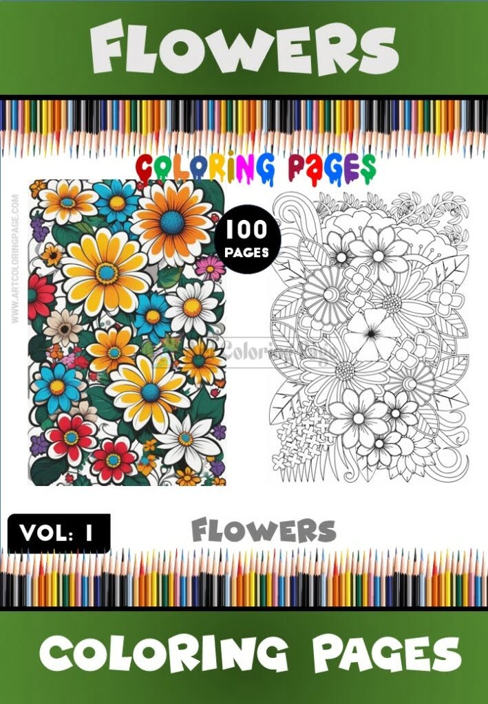 Unleash Your Creativity with Flower Coloring Pages for Adults Vol. 1