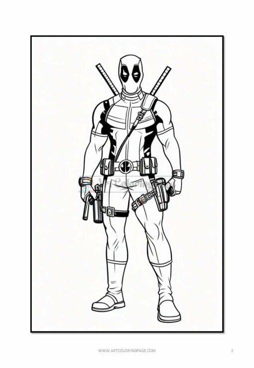 Deadpool Coloring Pages Collections for All Ages