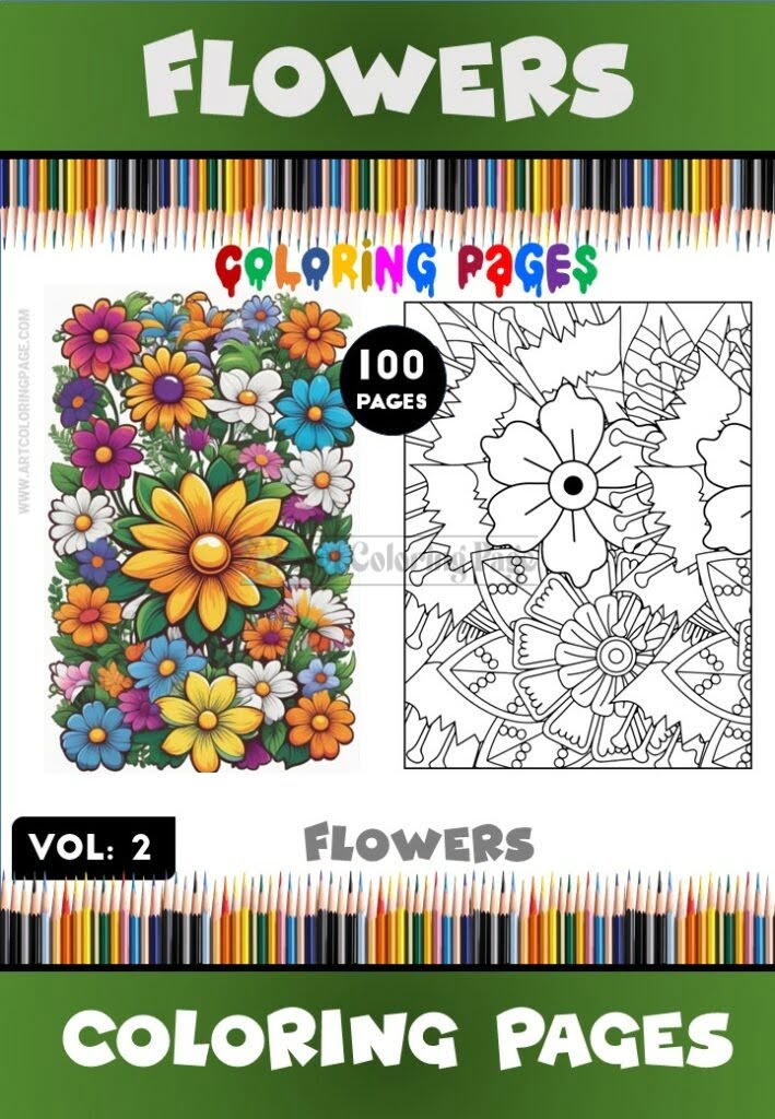 Dive into Spring Bliss with Spring Flower Coloring Pages Vol 2!