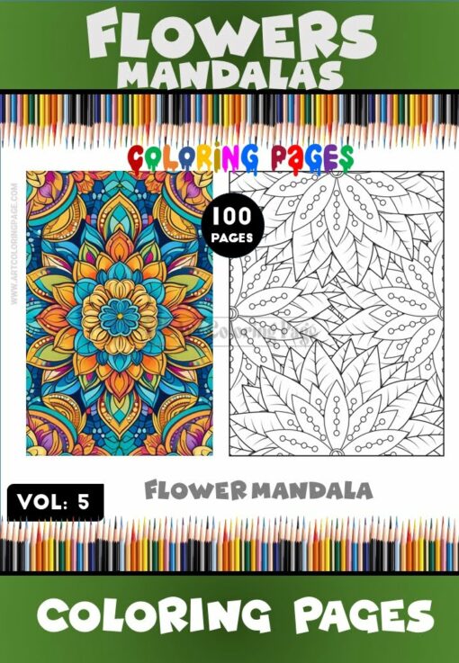 Explore Your Creativity with Mandala Floral Coloring Page VOL 5