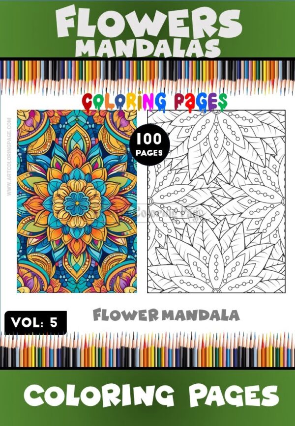 Explore Your Creativity with Mandala Floral Coloring Page VOL 5