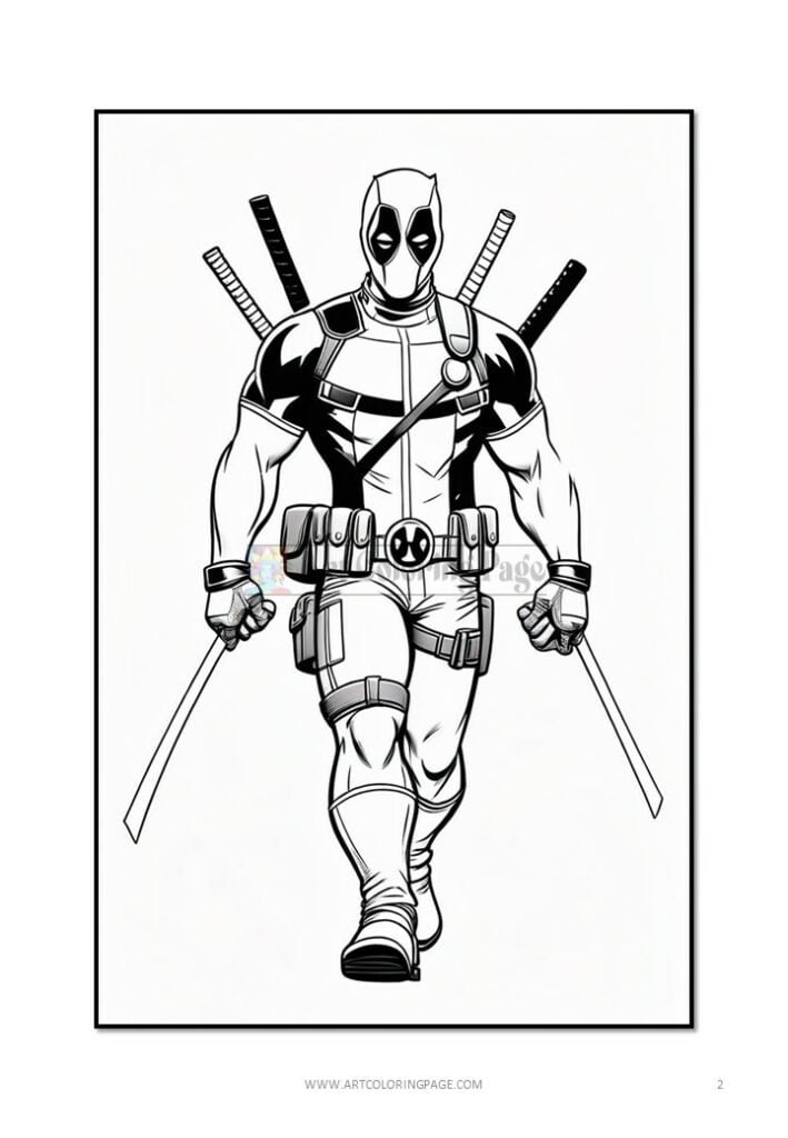 Deadpool Coloring Pages Collections for All Ages