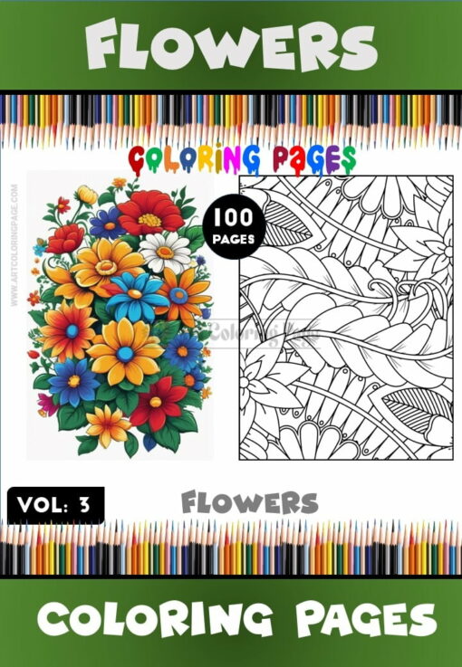 Immerse Yourself in Creativity with Flower Coloring Book Vol 3!