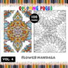 Immerse Yourself in Mandala Floral Coloring VOL 4