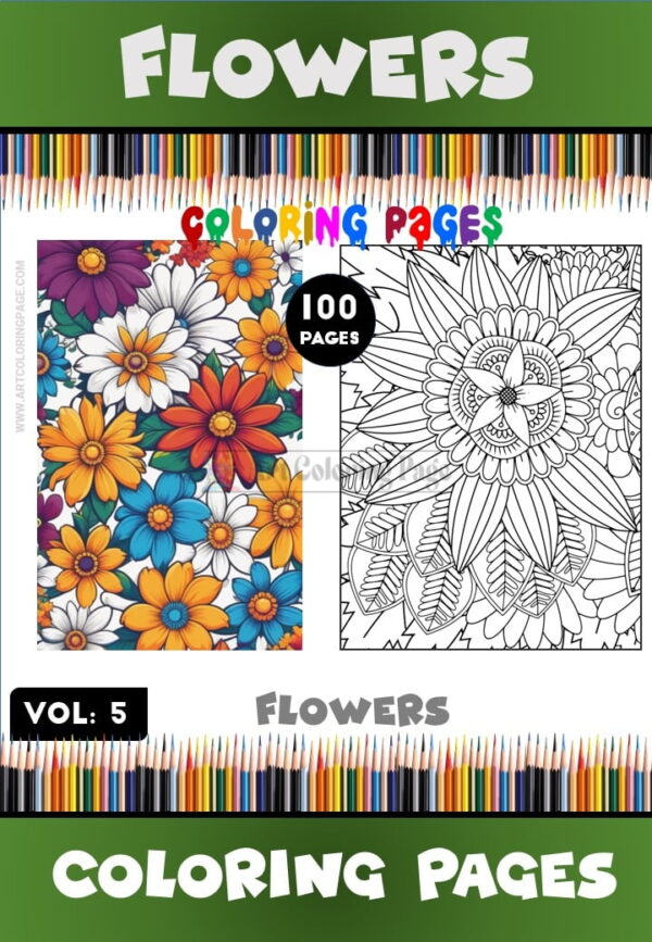 Immerse Yourself in Nature's Palette with Floral Coloring Pages Vol 5!
