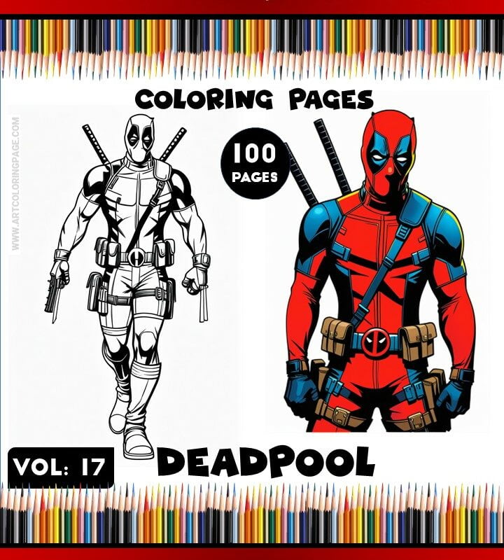Master the Art of Mayhem: Coloring Page Deadpool Vol. 17